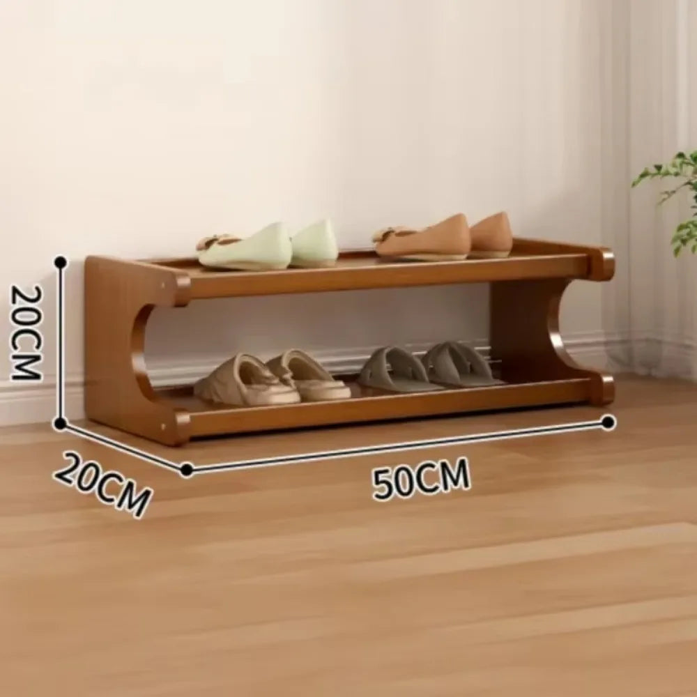 Single and small inner shoe shelf - Brown 2 Layers 50CM
