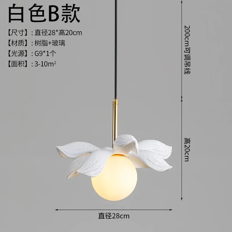 Modern resin pendant light for elegant interior decoration - Style B White