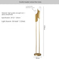 Modern double head glass ball lamp for elegant lighting - 2700-3300K / Gold