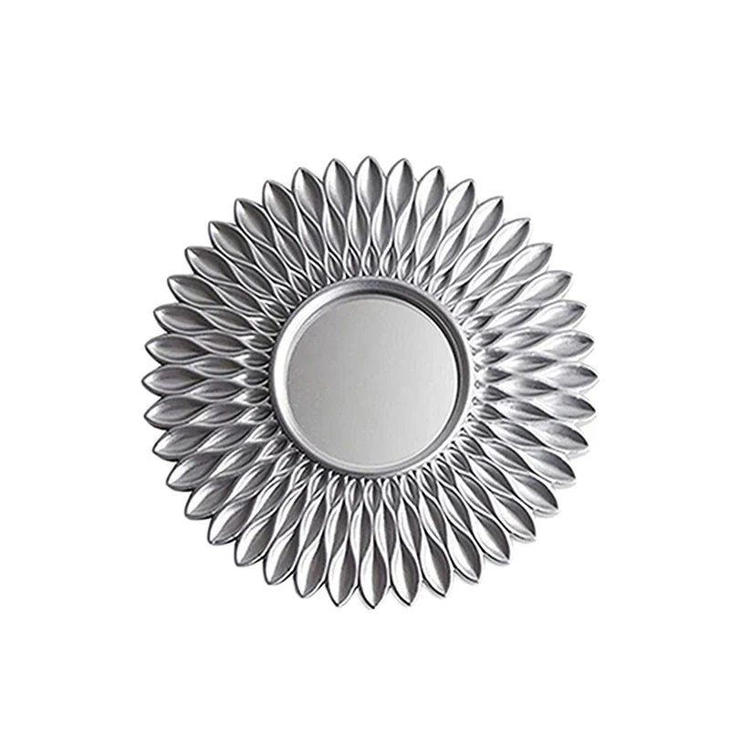 Decorative mirror round hanging bohemian style vintage Nordic - 04