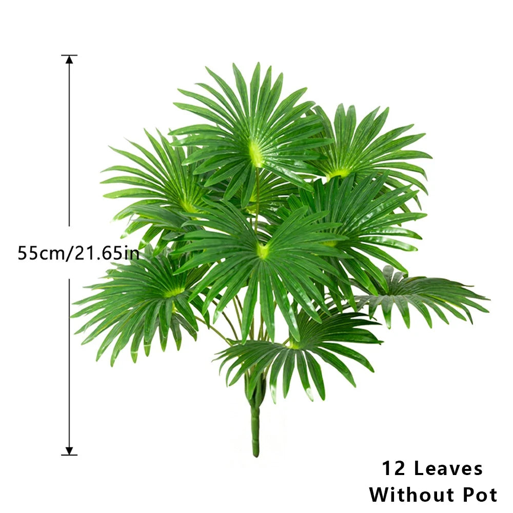 Tropical artificial palm high for interior and exterior decoration - 55cm 12 feuilles