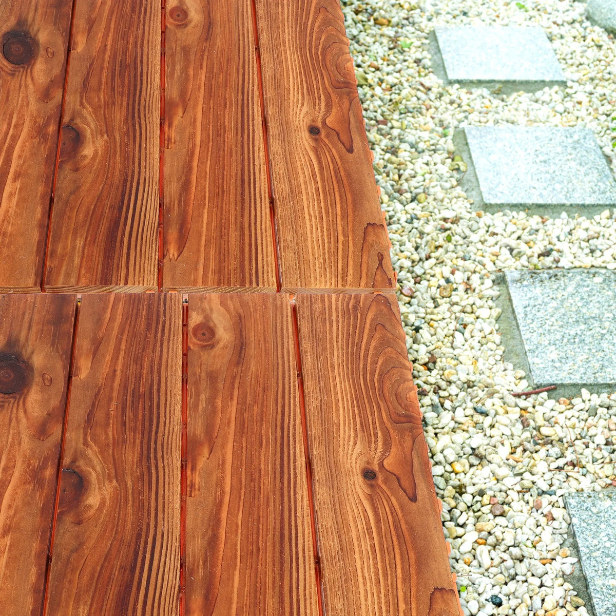 Wood-Look Interlocking Deck Tile Slats for Terrace - view 2