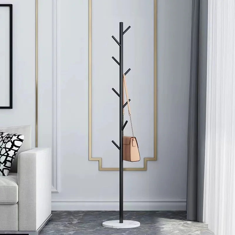 Luxury coat holder on foot with 8 hooks versatile organizer - 1-Base Stone