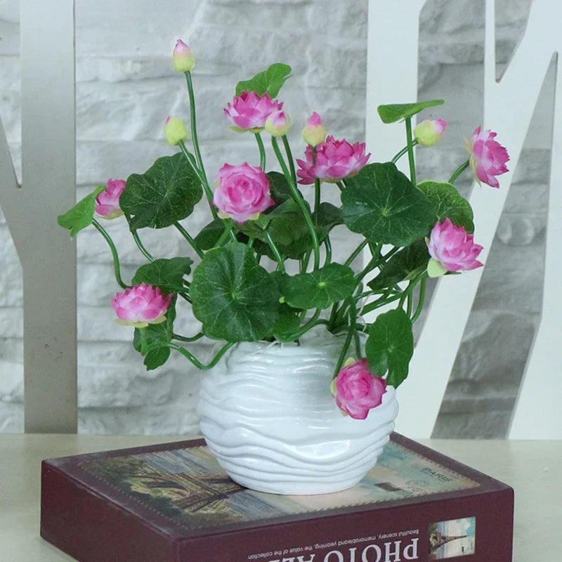 Artificial plants mini silk decoration for indoor garden and table - view 4