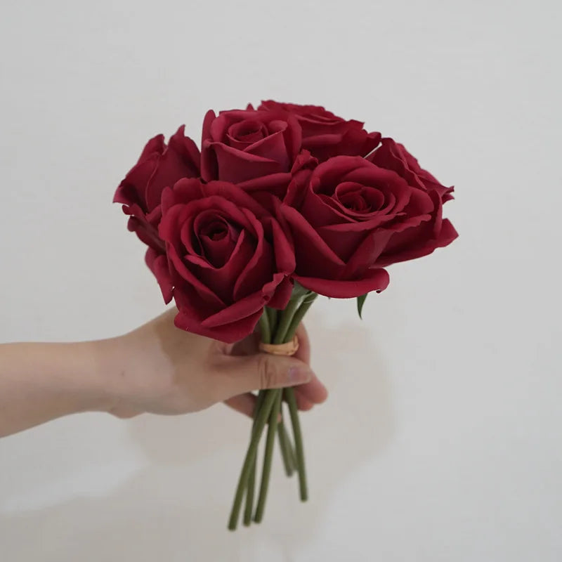 Realistic artificial rose bouquets for various decorations - view 4