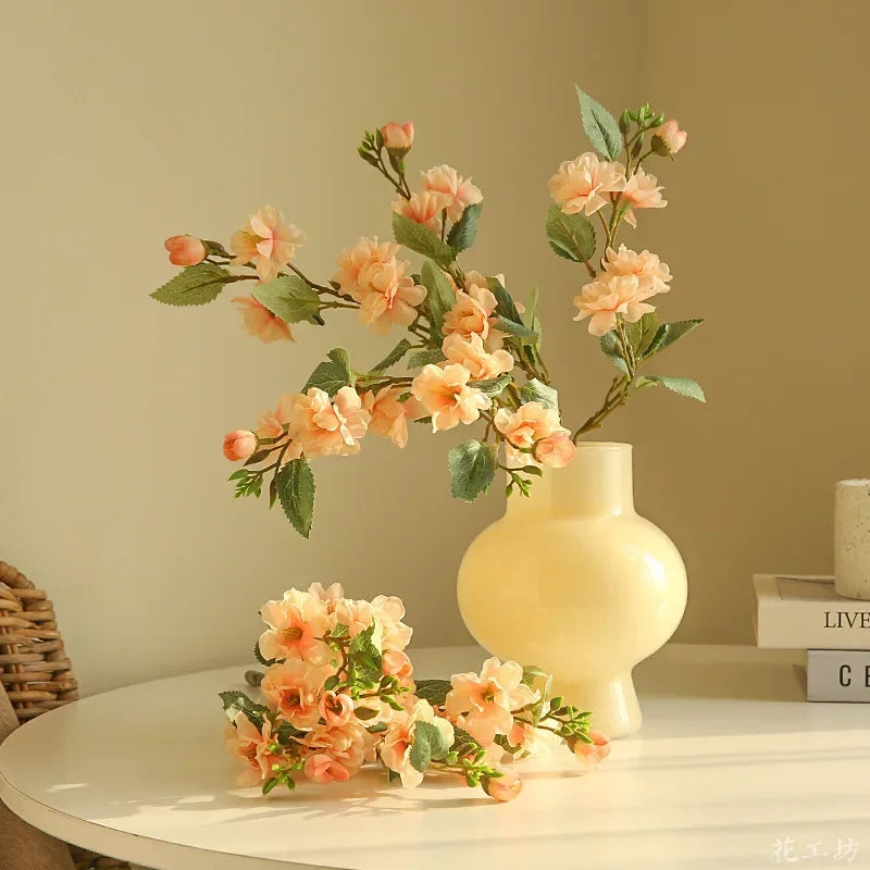 Bouquet of silk camellias for artificial floral decoration