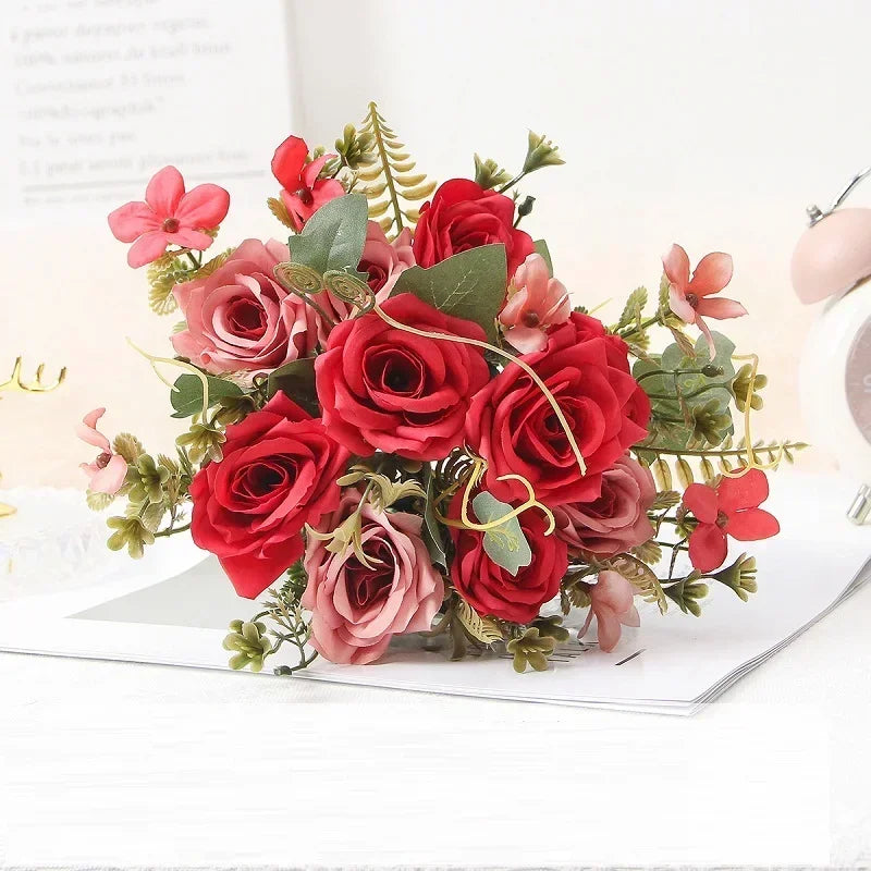 Bouquet of artificial rose wines for decoration and party gift - view 5