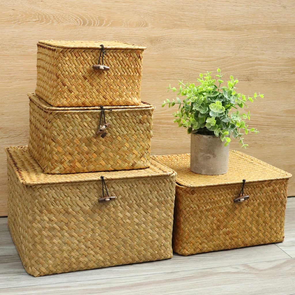 Set of 4 sea-sink baskets with decorative and practical lid - view 3