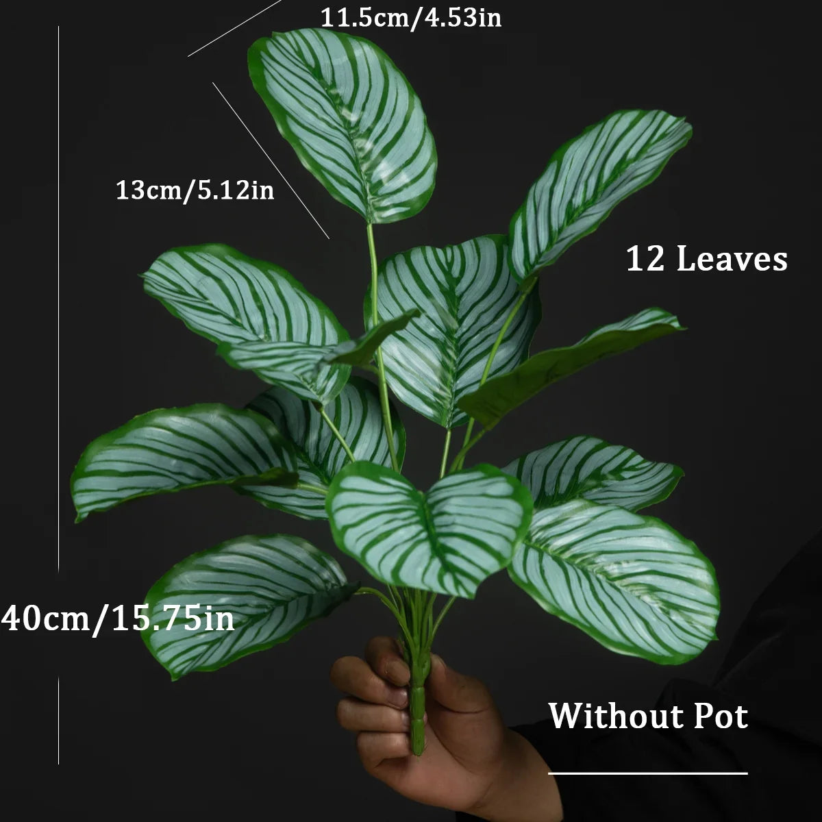 40 cm Artificial Monstera Tree with 12 Tropical Leaves - One