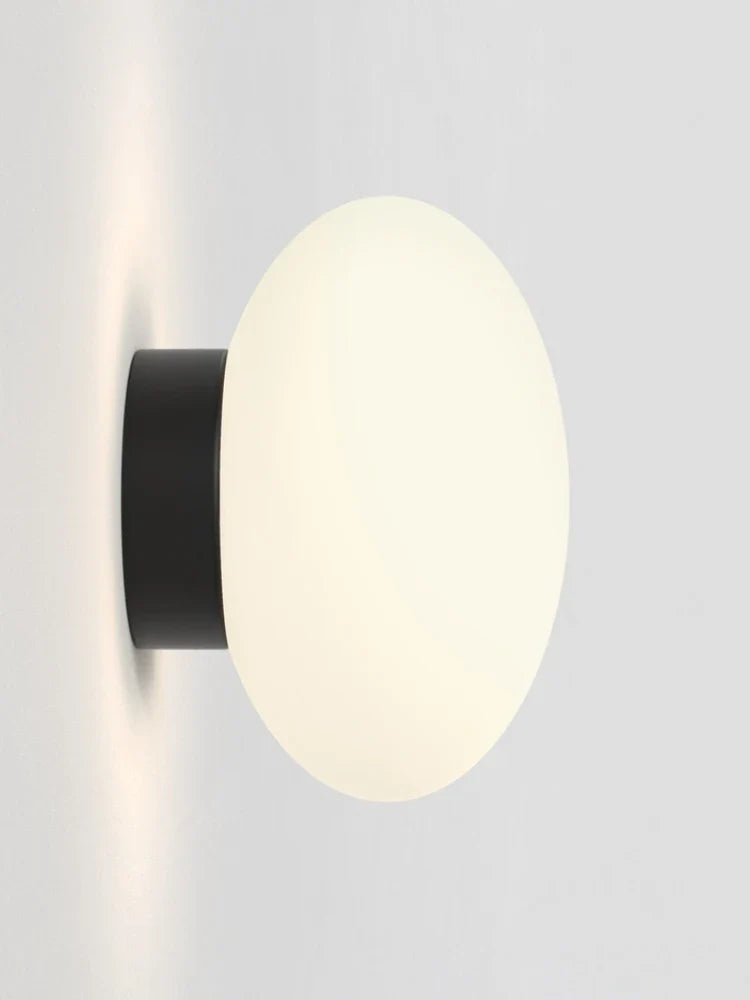 Glass minimalist wall sconce for modern interior