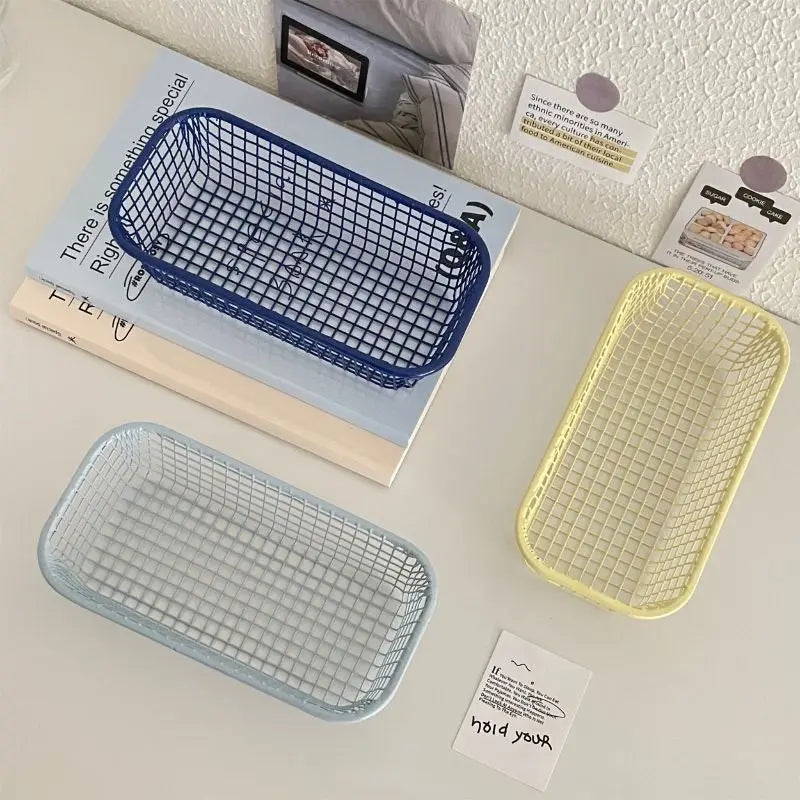 Metal storage basket for desktop and makeup - view 5