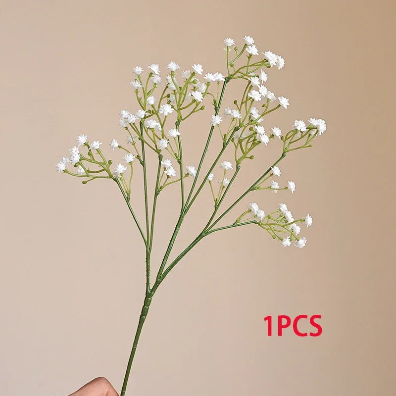 Artificial baby's breath flowers for wedding and festive events - White / 1 Piece