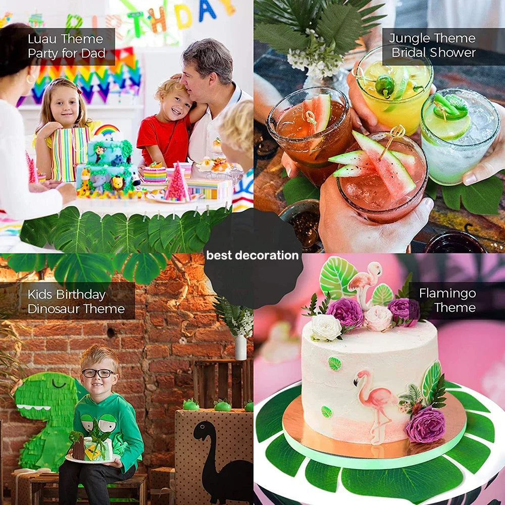 Tropical palm decorations for Hawaiian party and safari - view 3