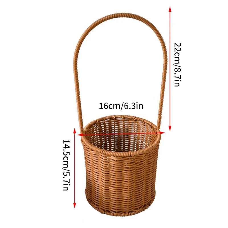 Hand woven storage basket for various uses - Panier H