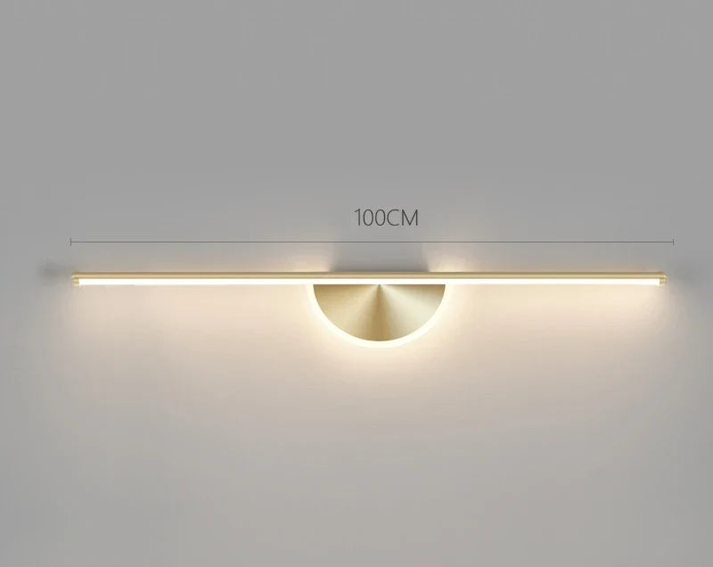 Modern led wall sconce for interior decoration and makeup - Gold / Warm Light / L100cm