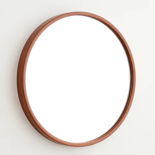 Round decorative mirrors in Nordic wood for interior - 30cm 2