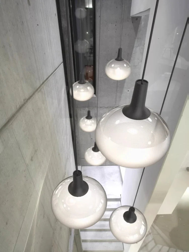 LED ceiling lamp in white matt glass modern elegant design - view 4