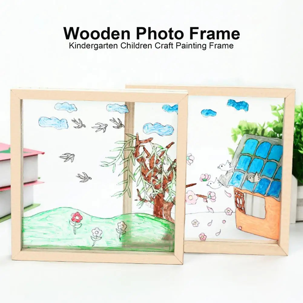 Photo frame in wood and acrylic glass for children - view 7
