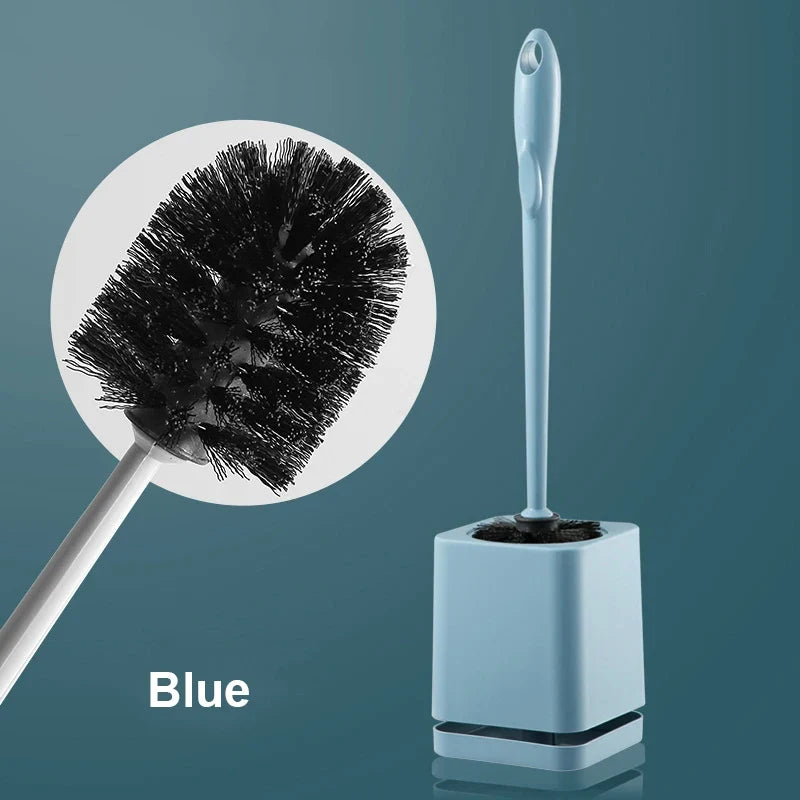 Long hair wc brush with wall drying support - 01