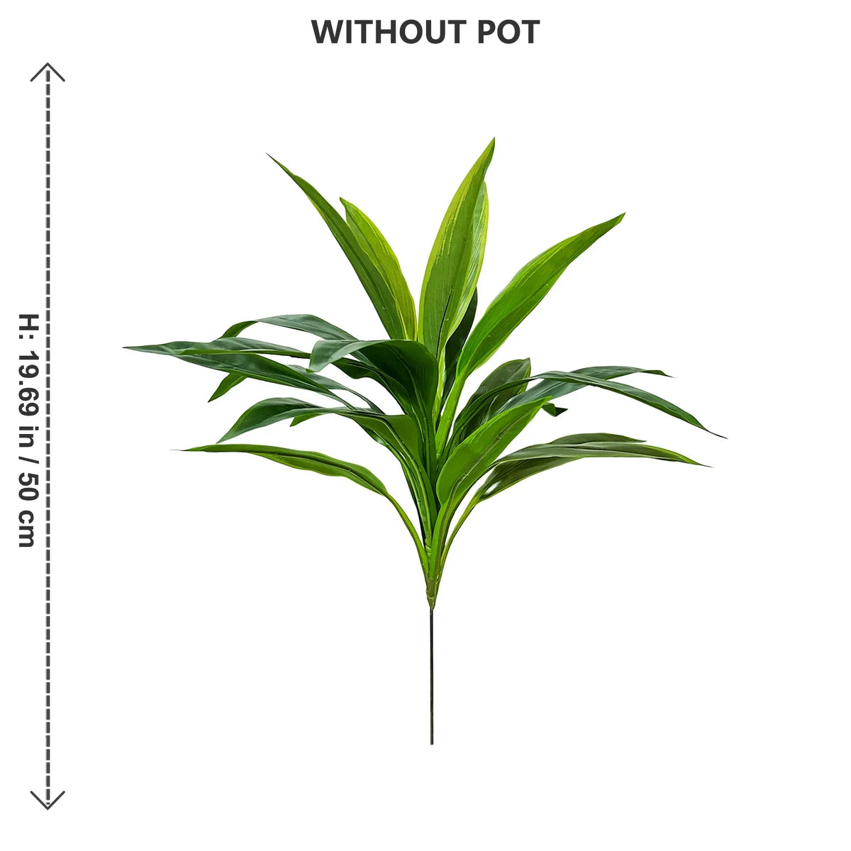 3 artificial plants dracaena for a realistic decoration - ZB-684-50