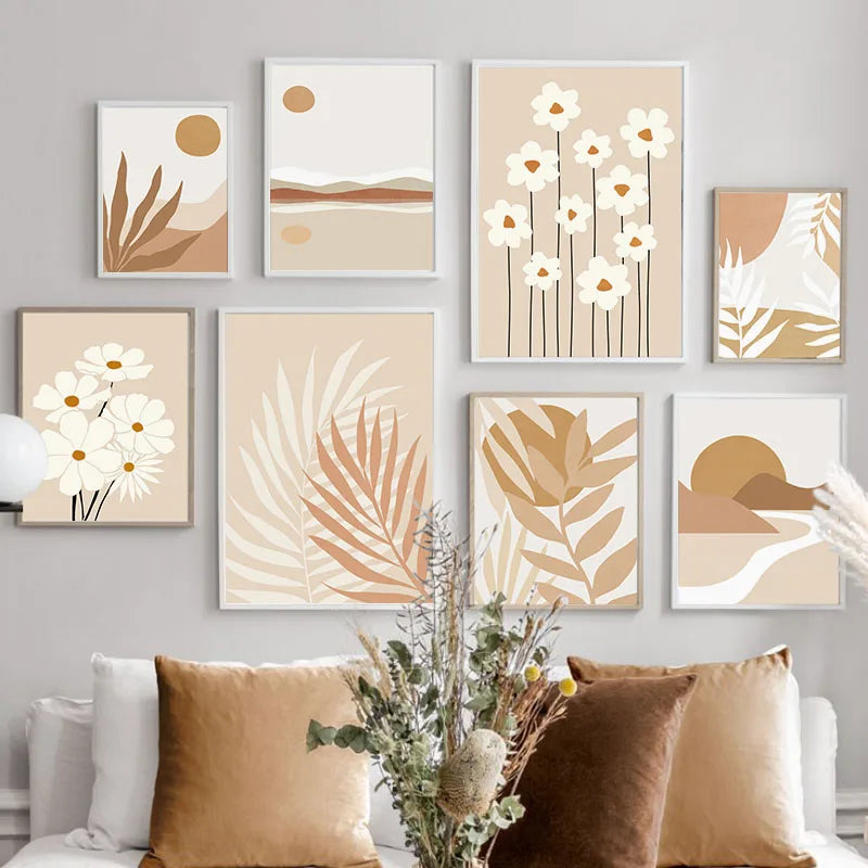 Wall art bohemian rainbow for modern interior decoration