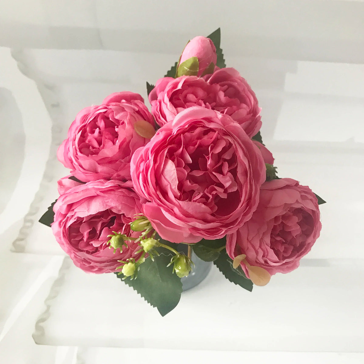 Bouquet of artificial peonies for interior wedding decoration - 12