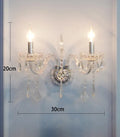 Chandelier in modern crystal for elegant and bright decoration - 2 Lights / Without Bulbs