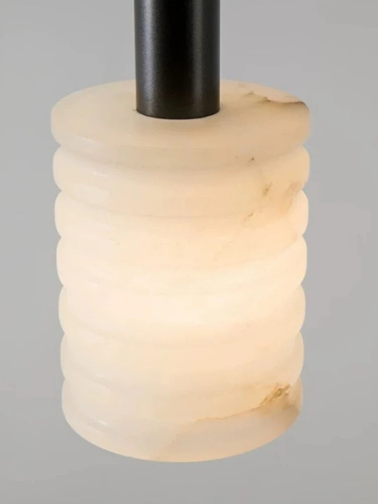 Modern pendant light in natural stone for minimalist lighting - view 5