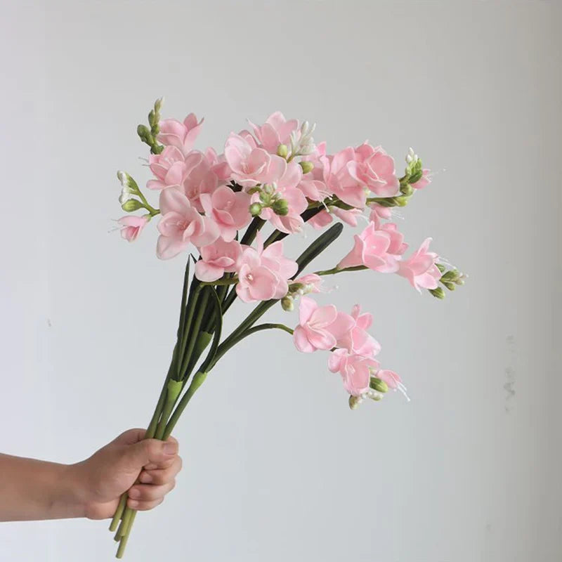 Artificial flowers orchids wedding bouquet elegant decoration - view 4