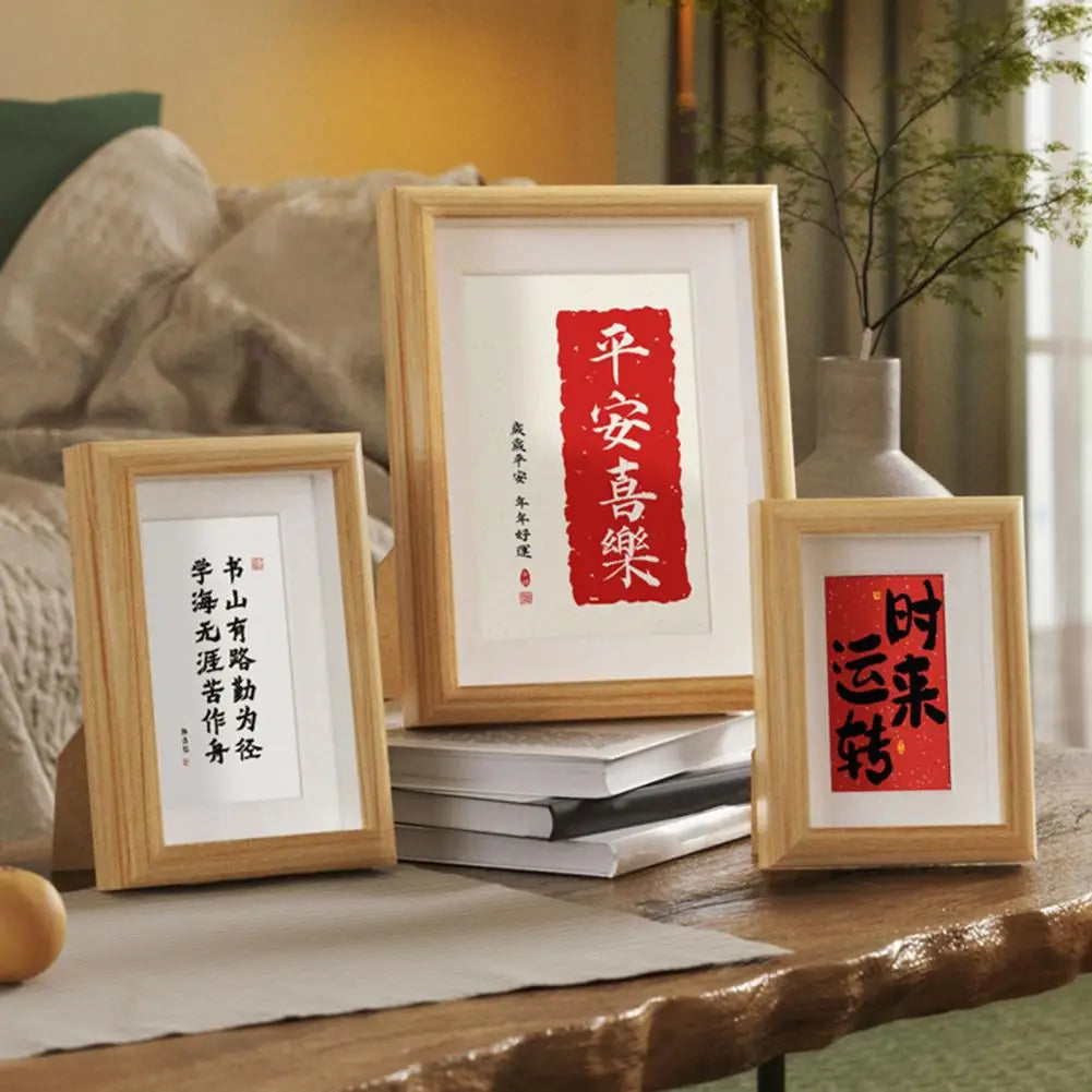 Waterproof photo frame in rustic wood with vintage glass - view 6