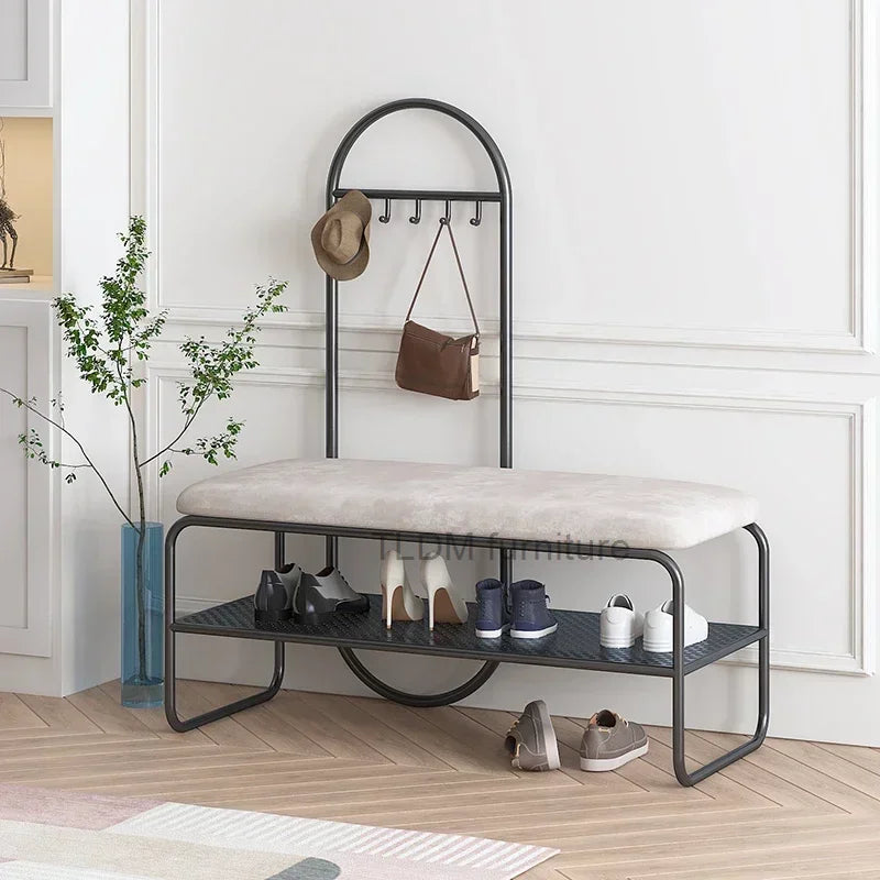 Minimalist storage bench for footwear and storage - view 2