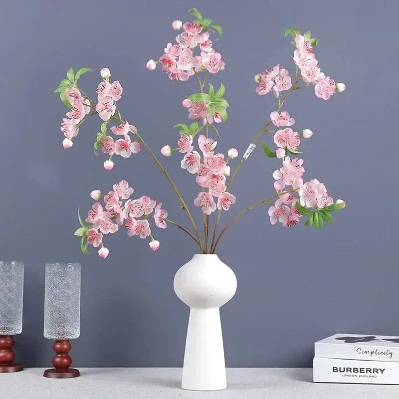 Artificial Silk Peach Flower Branch, 82 cm - view 3