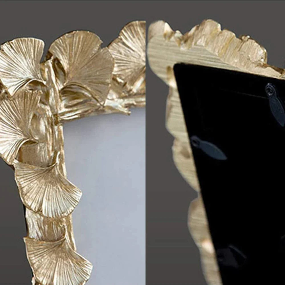 Retro photo frame in the shape of decorative ginkgo sheet - view 6
