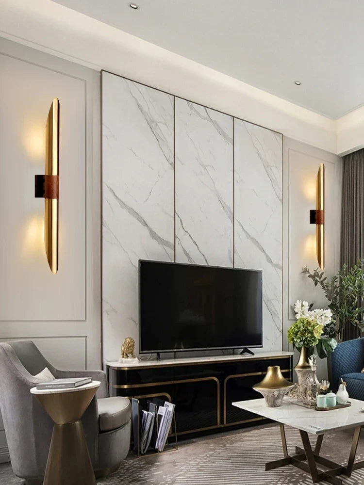 Minimalist wall sconce with dual head modern design - view 5