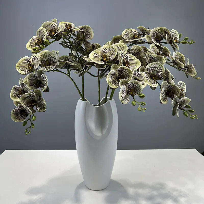 Artificial flowers orchid butterfly in cotton and silicone decorative - view 2