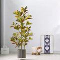 Large tropical artificial rubber tree for outdoor interior decoration