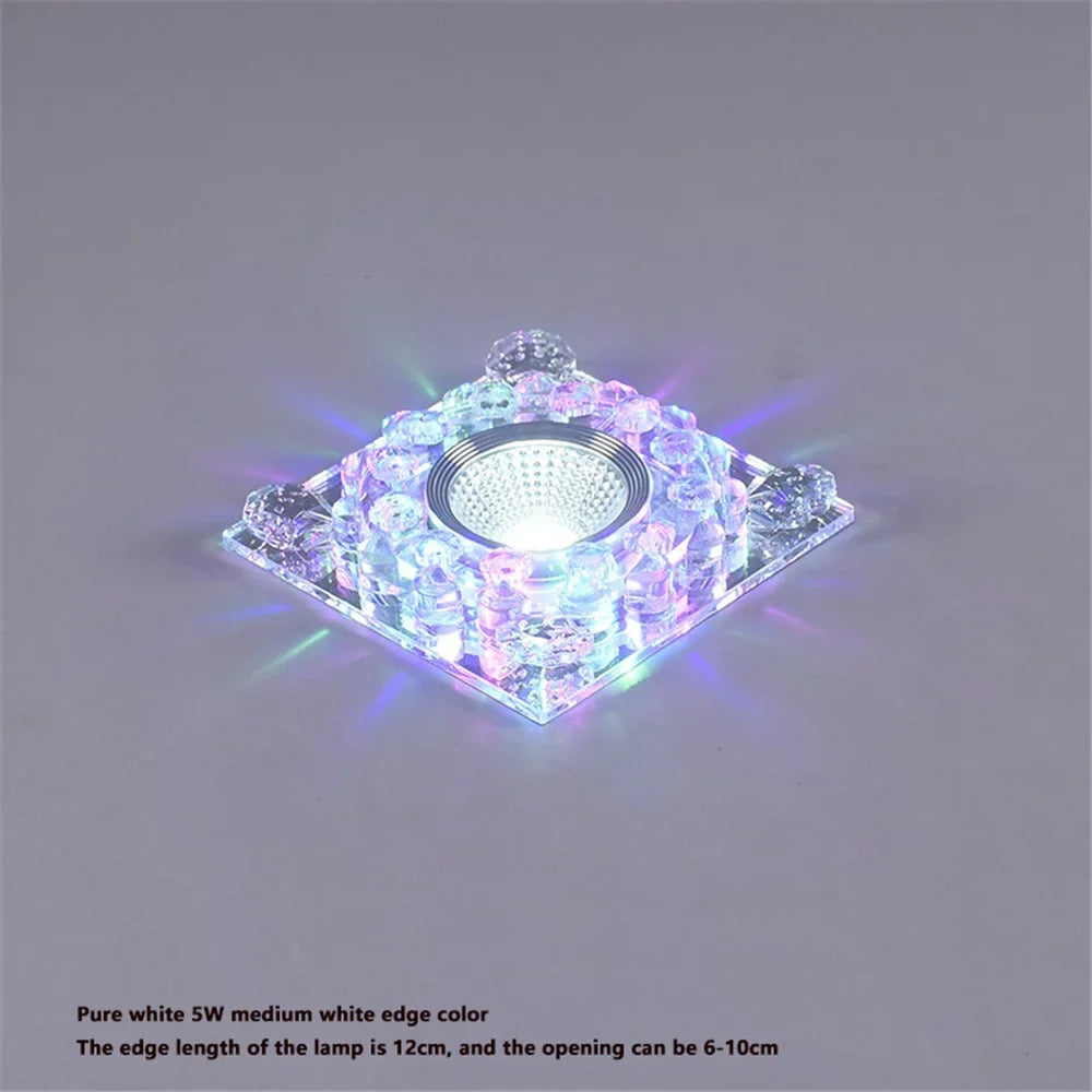 Led square crystal rgb ceiling for varied interior decoration - E