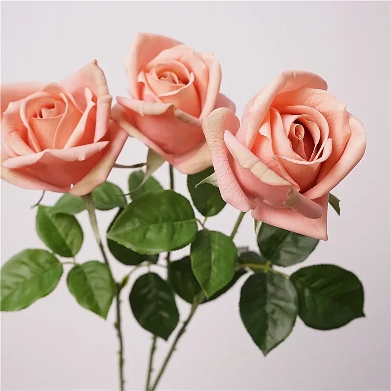 Balcony decoration artificial pink flowers touched real decorative
