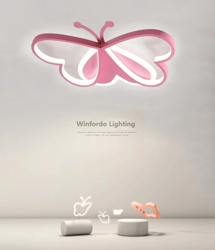 Chandelier led butterfly for children with variable intensity