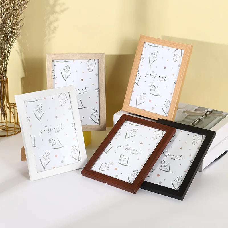 Photo frame in modern wood for interior decoration