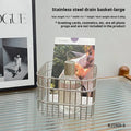 Stainless steel square storage basket to organize your interior - 13x13x10cm