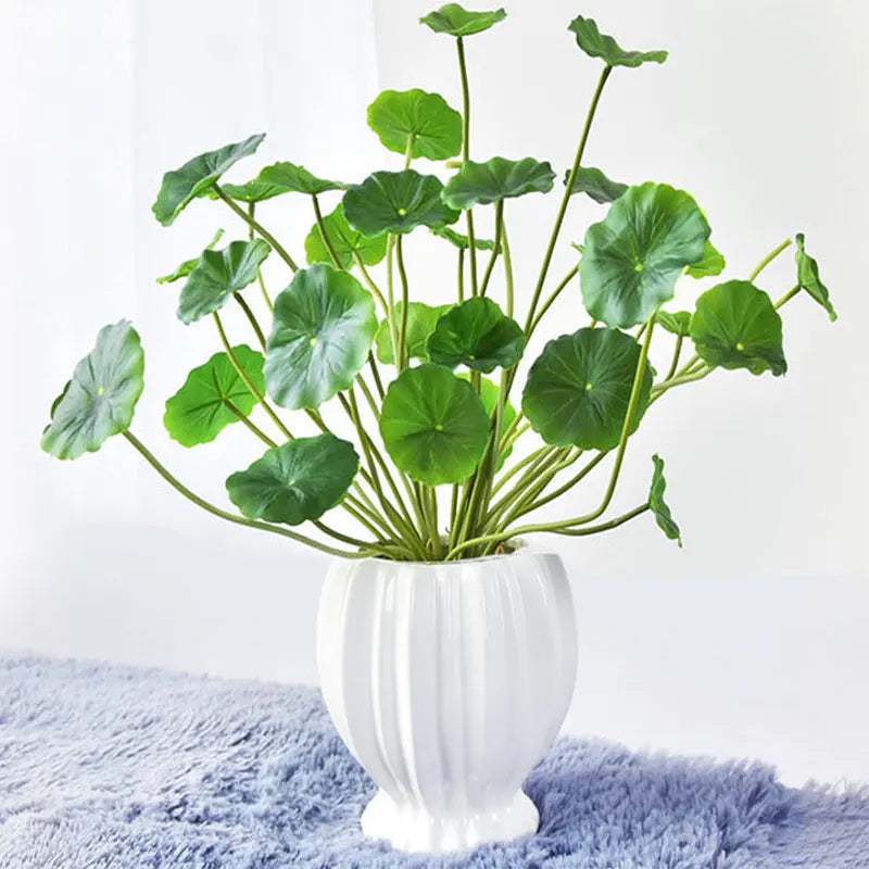 Artificial plants lotus with eucalyptus for interior decoration