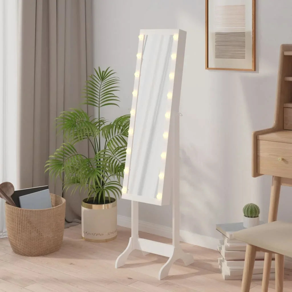 White floor mirror with white LED 34x37x146 cm, home decoration wall decorative living room decoration - view 7