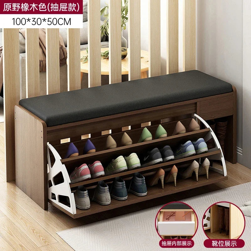 Japanese design vertical storage cabinets for modern shoes - 100cm 2