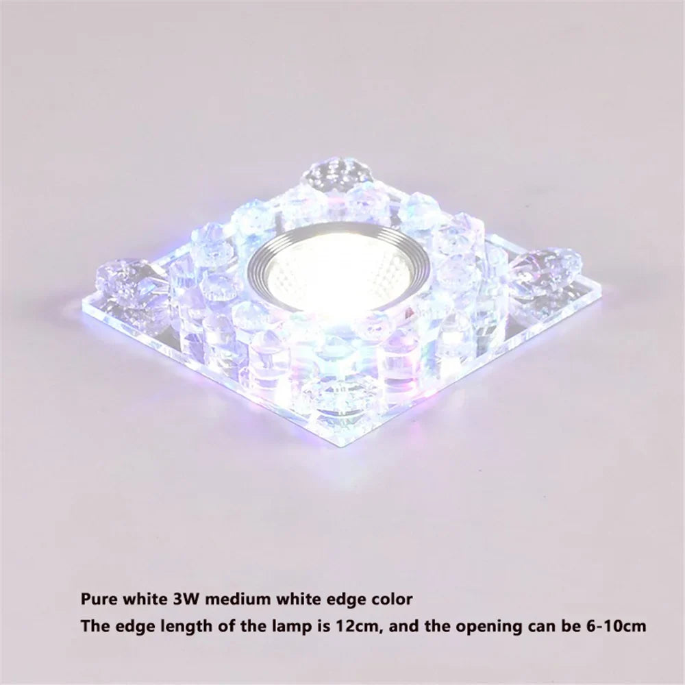 Led square crystal rgb ceiling for varied interior decoration - One
