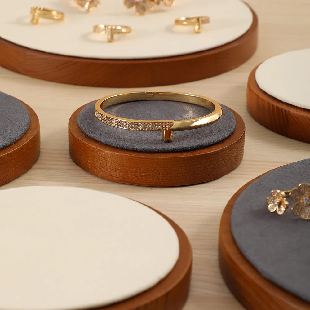 Wooden jewelry display for earrings and bracelets - view 5