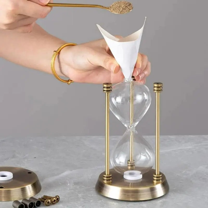 Retro decorative metal hourglass for European design office - view 4