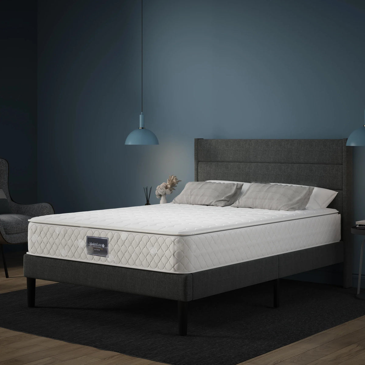 Spring core mattress, 7 zones cold foam mattress, 140x200cm pocket spring core, 100% Oeko-Tex tested microfas - view 6