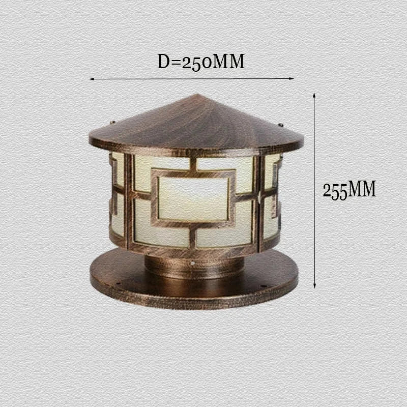 Aluminum wall sconce with decorative Chinese characters - Bronze / GB E27 Lamp Socket / China | No E27 Bulb