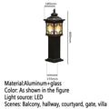 Outdoor led garden lamp contemporary design for villa - D  H60CM Electric